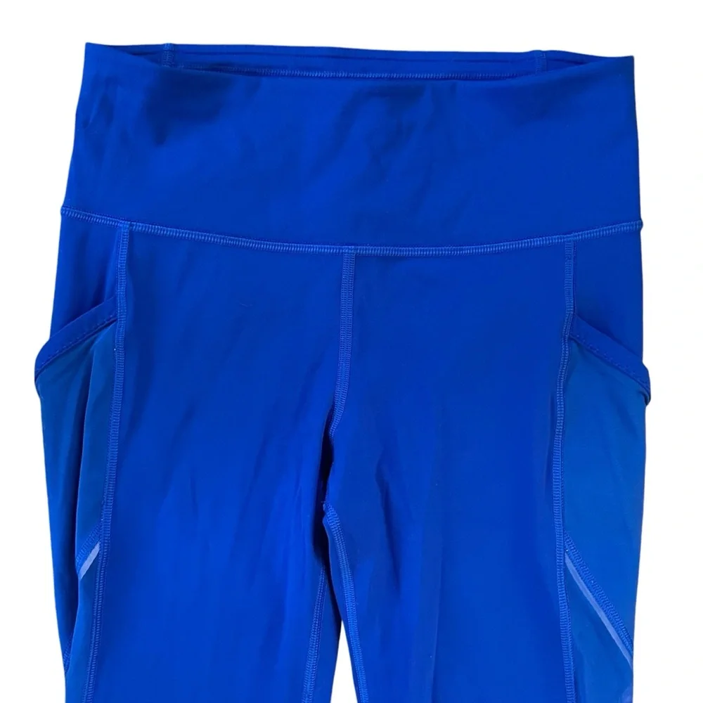 Lululemon Fast as Light Crop 19” Jet Stream Bright Blue Luxtreme Leggings Size 6